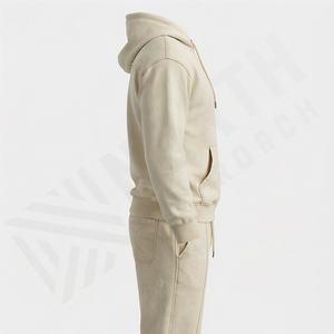 Conjunto Deportivo Informal de Dos Piezas para Hombre, Estilo Invernal, Transpirable, Color Personalizado de Alta Calidad, Lavado Ácido - Product Image 3