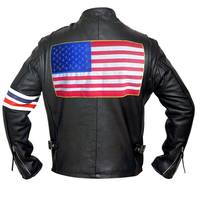 Veste en cuir pour hommes, logo personnalisé, coupe et couture, prix chaud, style chaud, étiquette personnalisée, vente en gros, veste en cuir pour hommes