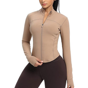 El más nuevo diseño de invierno Artículo Mujeres Fitness Chaquetas Logotipo de marca Spandex/Poliéster Hecho Mujeres Fitness Chaquetas - Product Image 1