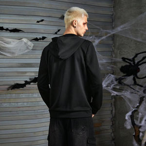 Sudadera con Capucha de Moda para Mujer, con Pedrería, de Felpa, Algodón, con Cierre, Suave, Cálida, Transpirable, Holgada, Estilo Urbano, con Bordado y Parches - Product Image 6