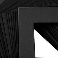 Passe-partouts sans acide 1,2-2 mm, noirs, à bords biseautés, pour photos, adaptés à l'encadrement d'aquarelles et d'œuvres d'art, taille personnalisée, emballage inclus