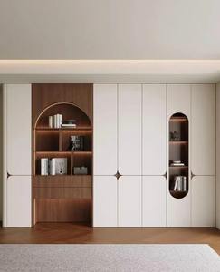 Système de placard en bois moderne sur mesure, conception gratuite, meubles de chambre à coucher, armoires de rangement pour vêtements - Product Image 5