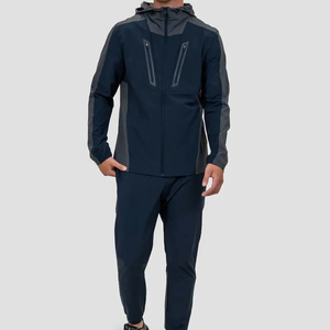 Vente en gros Ensemble de survêtements pour hommes de haute qualité, tenues décontractées à manches longues, 2 pièces, survêtement de travail à fermeture éclair pour hommes - Product Image 1