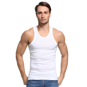 Vente en gros 100% coton Débardeur de fitness pour homme avec logo personnalisé Sérigraphie gilet de gymnastique anti-odeur anti-odeur Débardeur pour homme - Product Image 5