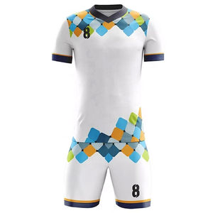 Uniforme de Fútbol Unisex Ajustado, 100% Poliéster, Transpirable, de Secado Rápido, Impermeable, con Nombre de Equipo Personalizado, Impresión de Logotipo Completo, Servicio OEM - Product Image 1
