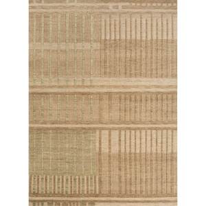 Tapis classiques en laine de thym ivoire noués à la main Lca-858 à motif rayé pour chambre et salon, faits à la main pour adolescents - Product Image 1