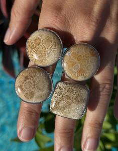 Bague ovale en argent sterling 925 avec pierre précieuse corail originale, tendance, vente chaude, prix d'usine, bijoux pour femmes - Product Image 2