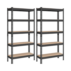 Estantería <span class=keywords><strong>de</strong></span> Almacenamiento <span class=keywords><strong>de</strong></span> <span class=keywords><strong>Madera</strong></span> y Metal <span class=keywords><strong>de</strong></span> 5 Niveles, 11.8x29.5x59.1 Pulgadas, Ensamblaje sin Tornillos, Unidad <span class=keywords><strong>de</strong></span> Estantería Ajustable, Estantería sin Tornillos - Product Image 1
