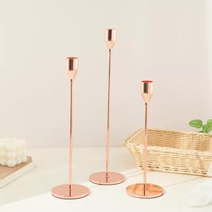 Hot Selling Golden Iron <b>Candle</b> <b>Stick</b> Pillar Stand Quality Table Decorative Centerpiece for Christmas Christmas <b>Candle</b> Holder - Product Image 4