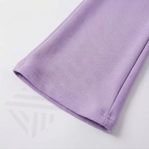 ชุดเซ็ตเสื้อฮู้ดครอปสีพื้นและกางเกงขายาวทรงบานเอวสูงสำหรับผู้หญิง ชุดออกกำลังกาย ผลิตโดยโรงงาน OEM ผู้ผลิตเสื้อผ้าสตรีทแวร์ ปี 2025 - Product Image 6