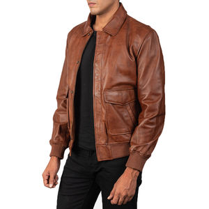 Chaqueta de Cuero para Hombre de Color Sólido, Estilo Casual, Chaqueta de Motociclista Elegante, Cómoda, Hecha en Pakistán, Chaqueta de Moda Personalizada para Hombre - Product Image 2