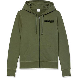 Sweat à capuche zippé vierge personnalisé de plus de taille Sweat à capuche zippé personnalisé Sweats à capuche pour femmes Polaire lourde Épaisse Mode Coton mélangé à impression bouffante - Product Image 2