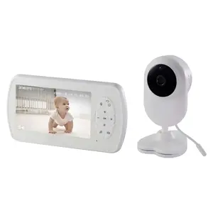 Monitor bayi dengan kamera dan Audio 5 inci Video Bluetooth Monitor bayi dengan Remote Pan-Tilt visi malam bicara dua arah