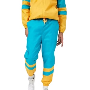 Survêtements décontractés pour hommes en gros, coupe-vent, survêtements personnalisés, survêtements décontractés en nylon brillant à blocs de couleur, OEM 2027 - Product Image 1