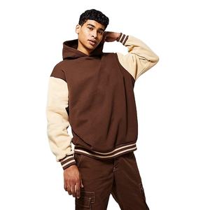 Venta al por mayor personalizado hombres Varsity pulóver sudaderas con capucha de moda de peso pesado 100% algodón Material cálido con costillas personalizadas - Product Image 1