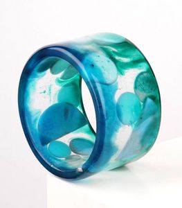 Vintage Chunky Boho fiesta diseñador de moda resina geométrica brazalete regalo mármol ámbar Irregular acrílico pulsera para mujeres niñas - Product Image 2