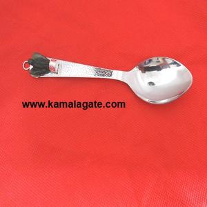 Vente en gros de cuillère de guérison angélique en métal agate sculptée labrodolite pierre semi-précieuse artisanale pierre semi-précieuse à vendre - Product Image 6