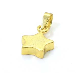 Argent Sterling Blanc Composant De Montage En Forme D'étoile Taille 4*6mm à 15*20mm Or Jaune Placage Lunette Collet Tasse Collet Charm - Product Image 5