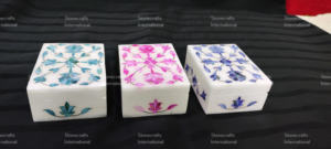 Best Selling Unique Collection White Marble Jewelry Box for Rings Earrings and More at Wholesale Price from Indian Supplier - Product Image 3