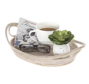 Luxury Boho Table Decor Rattan Tray Natural Woven Rattan Serving Tray for Home Restaurant Serving Made by KingCraftViet - Product Image 6