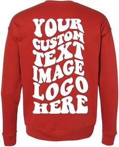 Sudaderas de entrenamiento de rizo francés en blanco con logotipo personalizado, sudaderas de cuello redondo de algodón para hombre, sudadera informal - Product Image 4