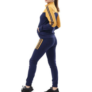 Jersey de cuello redondo con patrón sólido de algodón personalizado para mujer, sudadera y chándal para correr, conjuntos de dos piezas de invierno 2026 - Product Image 4