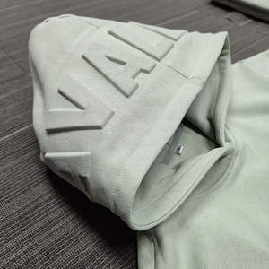 2025 hommes sweat à capuche en relief personnalisé coton lourd unisexe 3D en relief hommes sweats à capuche - Product Image 1