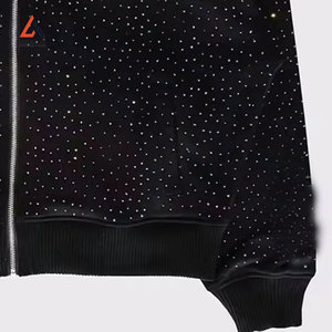 Ventes en gros de sweats à capuche en strass avec impression personnalisée de cristaux et service de marque privée - Fabricant - Product Image 3
