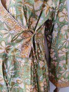 Adorable Stylish Designer <b>Women's</b> Natural Cotton <b>Cocktail</b> Maxi <b>Dresses</b> Beach Party Wearing with Button Decoration - Product Image 6