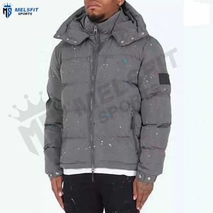 Vestes d'hiver matelassées pour hommes de qualité supérieure, personnalisées, avec col montant, logo frontal, respirantes, coupe-vent, écologiques, vente en gros - Product Image 5