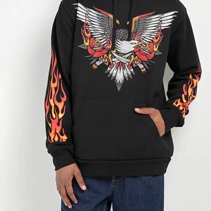 Sudadera con Capucha Unisex de Felpa con Pedrería Brillante, Diseño de Cristal en la Parte Delantera, Ropa de Calle de Invierno, Pedidos al por Mayor, 100% Algodón - Product Image 5