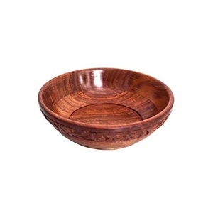 Tazón de madera con Mango y esmalte impreso para cocina y mesa, vajilla de madera de la mejor calidad, cuencos para el hogar y el Hotel - Product Image 2