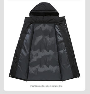 Veste matelassée pour homme sur mesure à haute brillance, col montant, manteau d'hiver chaud en duvet, fournisseur OEM d'usine, qualité supérieure tendance - Product Image 5