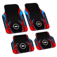 Tapis de voiture universel personnalisé antidérapant en PVC avec logo imprimé, design géométrique, ensemble complet pour Renault et Land Rover, voitures européennes