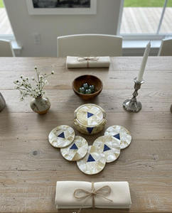 Juego de Posavasos Hechos a Mano de Alta Calidad al Por Mayor al Mejor Precio, Incrustaciones de Piedras Semipreciosas, Accesorios de Cocina, Decoración de Restaurantes - Product Image 2