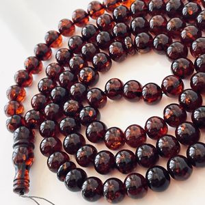 ลูกประคำอำพันบอลติกธรรมชาติแบบอิสลาม สีคอนยัค - Product Image 1