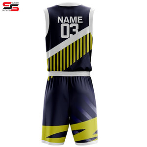 Dernière conception Impression par sublimation Maillot de basket-ball en gros Uniformes de basket-ball réversibles pour jeunes personnalisés - Product Image 2