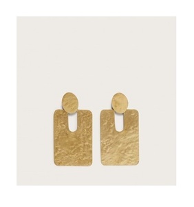 Pendientes dorados Latón Pendientes de gota hechos a mano Metal Oro de moda Accesorios de joyería de moda - Product Image 2