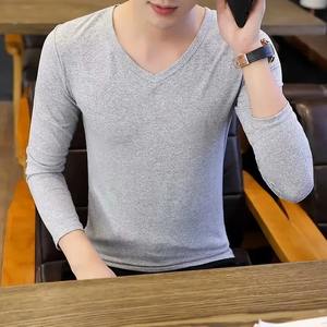 Chemises d'entraînement pour hommes Chemise à épaules tombantes de haute qualité Streetwear lourd 100% coton uni - Product Image 4