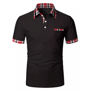 Camiseta de Golf de manga corta informal de tendencia para hombre, camiseta sólida de moda con botones, ajustada, 100% algodón, camiseta de secado rápido - Product Image 5