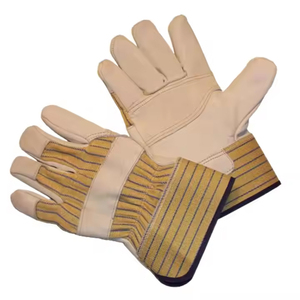 Gants de sécurité confortables en cuir de grain de vachette robustes Canadian Rigger Garden Protection des mains souples renforcées pour le travail - Product Image 1