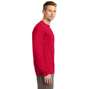 <b>Mans</b> Competitor Moisture Wicking <b>Long</b> Sleeve Crewneck <b>T</b> <b>Shirt</b> True Red - Product Image 2