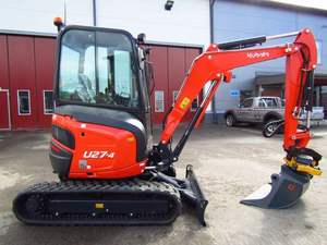 Miniexcavadora Kubota U27 4 NUEVA con 3 Cucharones, 2.7T, Lista para Usar, Microexcavadora Pequeña de 2.5 Toneladas para Granja/Jardín/Construcción, Multiusos - Product Image 2