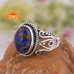 Best Selling Oxidized Sterling Silver Mojave Copper <b>Lapis</b> <b>Lazuli</b> Gemstone Statement <b>Ring</b> Custom Jewelry For Women Gift For Her - Product Image 2