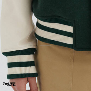 Twill Sports Men's High Quality Wool Leather <b>Heated</b> Varsity <b>Jacket</b> Embroidery Lettering Fashionable Winter Baseball <b>Jacket</b> - Product Image 6