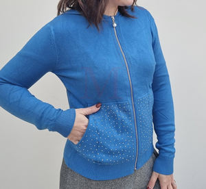 Sweat à capuche unisexe Premium 100% en coton avec pierre Vente en gros de vêtements de rue d'hiver Design zippé personnalisable Services OEM teints unis - Product Image 6