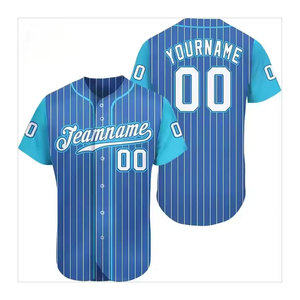 Vente directe d'usine, maillot de baseball pour homme à manches courtes, respirant, été, 100% polyester, séchage rapide, vêtements de sport - Product Image 1