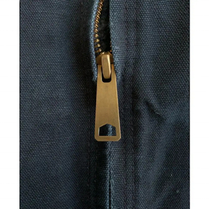 Chaqueta impermeable de algodón 100% de peso pesado a la moda personalizada, chaqueta de invierno Sherpa Street Canvas Vintage con cremallera - Product Image 3