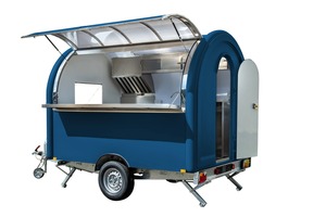 Mini Food Truck Edelstahl mit Restaurant 280cm Ausrüstung 220V Arbeitsraum Custom Outdoor Trailer 2 Rad Einfache Reinigung - Product Image 2