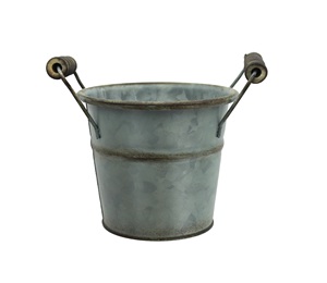 Pot de fleurs de jardinière simple galvanisé à la main de haute qualité forme arrondie la plus vendue pour l'article décoratif de la maison et du jardin - Product Image 5